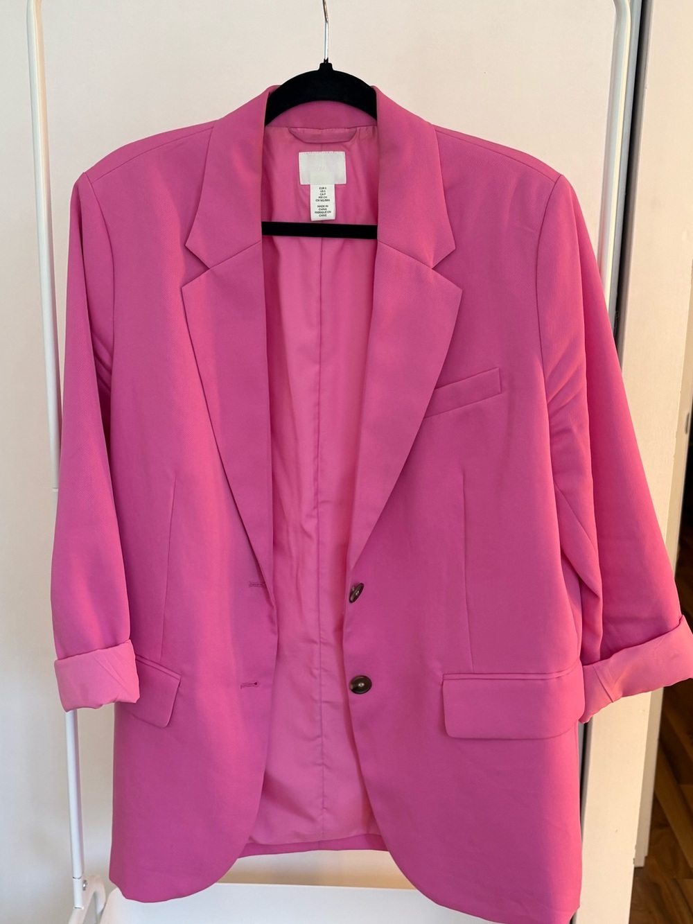 H&M | Bright Pink Women's Oversized Blazer